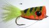 popper imitation de grenouille rousse en chevreuil (mouche black-bass)