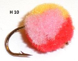 4 x 1,2m EGG YARN SAUMON montage mouche oeuf fly tying material salmon 