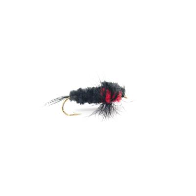 mouche montana noire et rouge fluo (streamer)