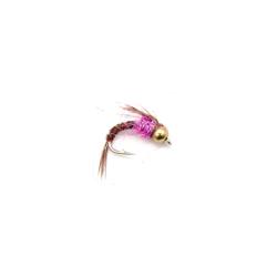 pheasant tail casquée "hot belly" rose (nymphe bille)