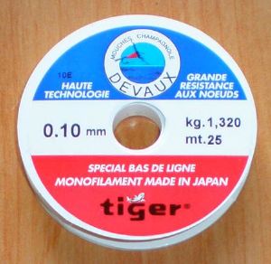 fil de pêche en nylon monofilament tiger Devaux