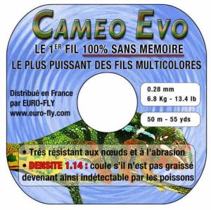 fil de peche nylon multicolore Cameo Evo Euro-Fly