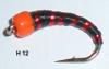 nymphe noire et rouge pour coregone et fera (mouche coregone)
