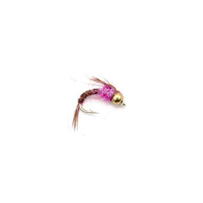 pheasant tail casquée "hot belly" rose (nymphe bille)