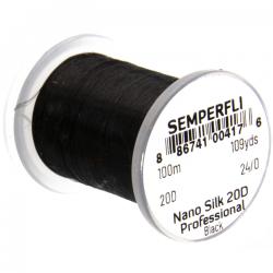Semperfli Nano Silk Pro 24/0 20D (Noir ou Blanc)