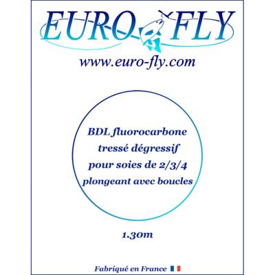 bas de ligne tressé dégressif plongeant 1.3m (soie 2/4 ou 4/6)