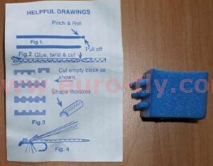 queue et thorax de libellule en mousse (foam)