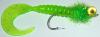 wiggle soft tail chartreuse (mouche carnassier et black-bass)