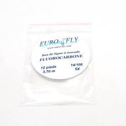 Bas de Ligne à noeuds FLUOROCARBONE 12 PIED (370cm)