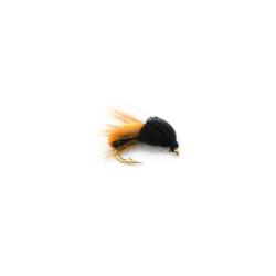 coleoptere orange en mousse (mouche diverse)