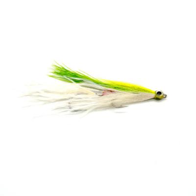 EF-Prédator articulé double hameçons Chartreuse/white