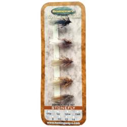 assortiment de 5 mouches de pierre ultra-ralistes (mouche seche ailee)