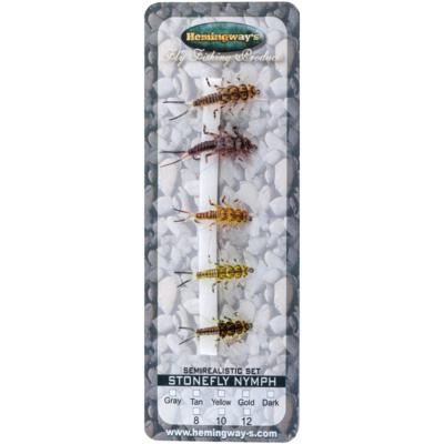 assortiment de 5 nymphes de stonefly ultra-réalistes (nymphe)