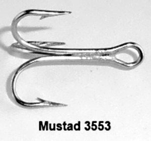 hameçon mouche spécial triple Mustad 3553 (par 5)