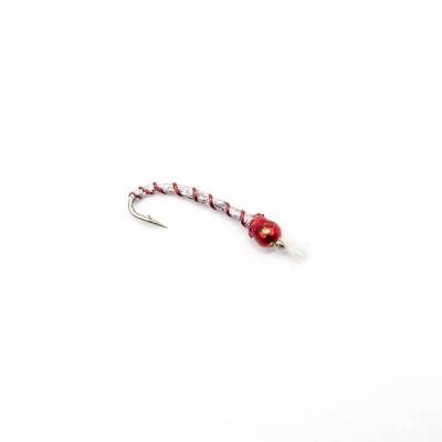 Nymphe argent tinsel rouge pour coregone et fera (mouche coregone)