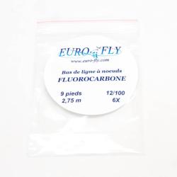 Bas de Ligne à noeuds FLUOROCARBONE 9 PIED (270cm)