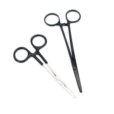 pince à clamper droite noire (forceps)