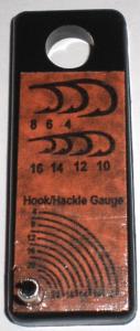 double calibreur a plume (hackle gauge)