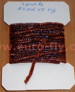 sparkle chenille (chenille avec un tinsel argent) 