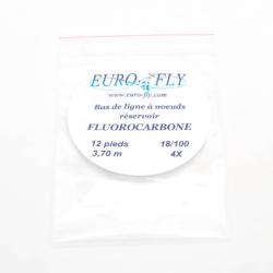 Bas de Ligne à noeuds FLUOROCARBONE Spécial Réservoir 12 Pied  (370cm)