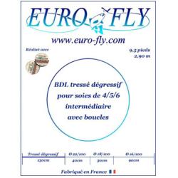 bas de ligne tressé dégressif intermédiaire 9.5 pieds