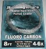 bas de ligne tressé en fluorocarbone 8 pieds (2,40 m)